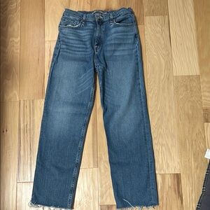 Hudson Women’s Remi High Rise Frayed Straight Jeans.